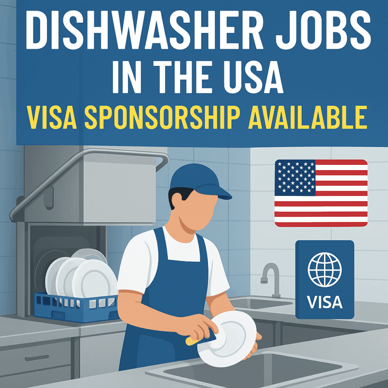 Dishwasher Jobs With Visa Sponsorship in the USA – How to Apply